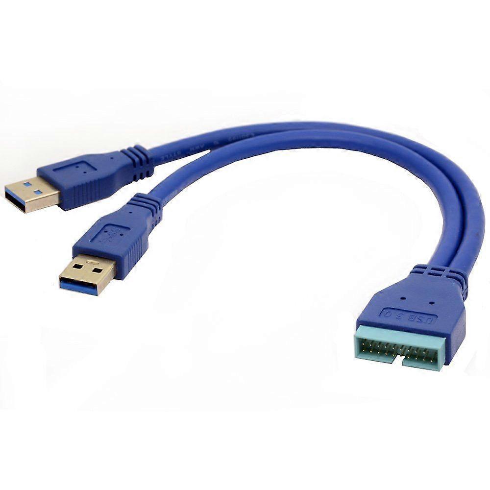 1-pack USB3.0 data cable 2AM-20P high-speed adapter cable reverse extension 20P interface 0.25m