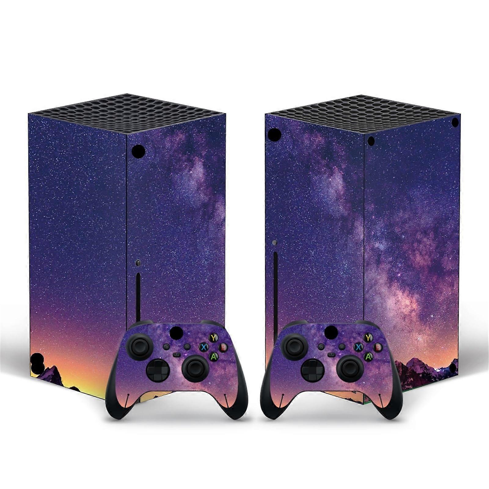 Vinyl sticker cover for Xbox Series X console cases with two wireless controller stickers, decal 03119.