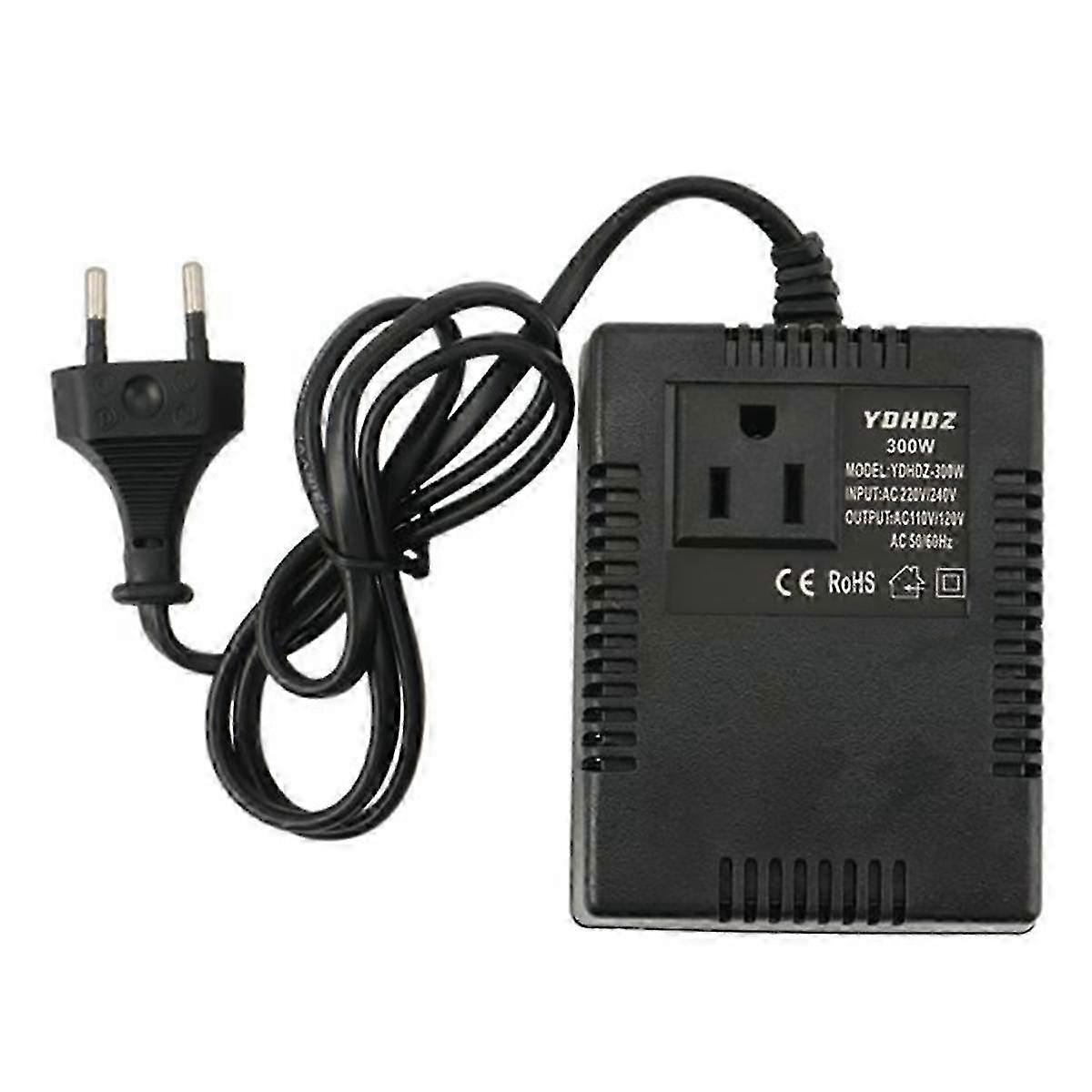 Voltage Regulator 220V to 110V Step-Down Converter with EU Plug 300W