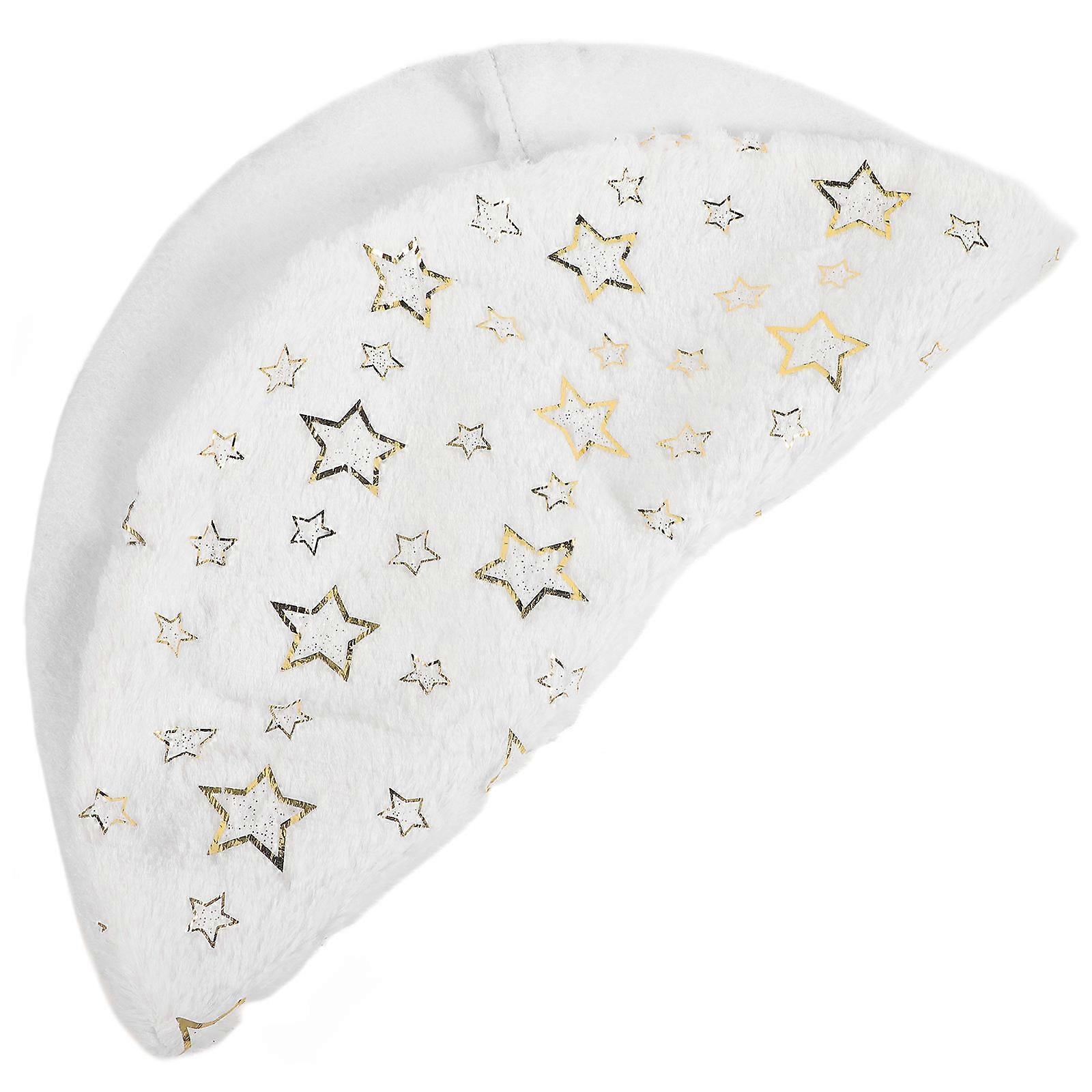 Cute Tree Skirt Christmas Tree Bottom Skirt Home Decor Golden 38x38cm 1Set