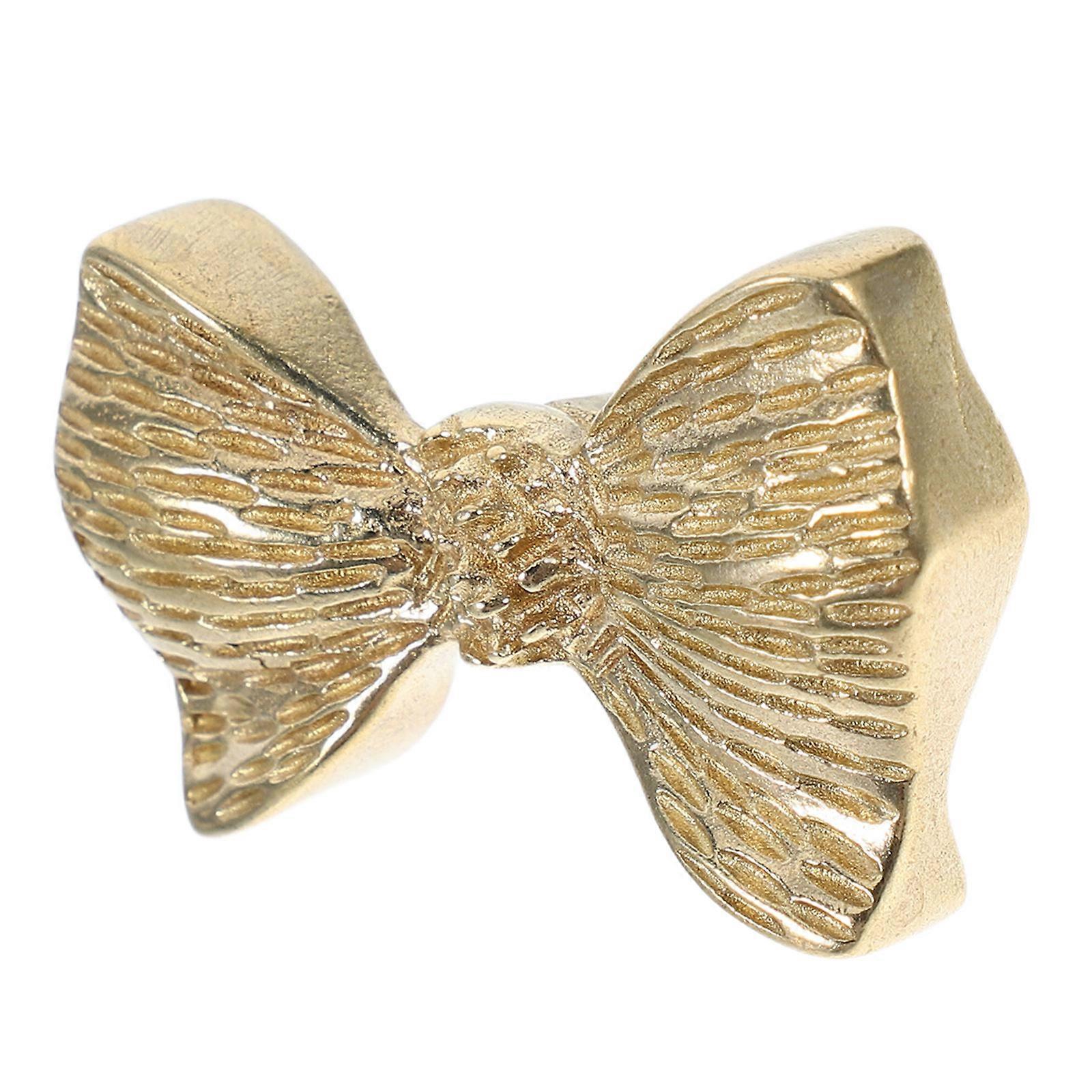 Yellow Brass Bow Door Handle for Decor Copper Bow Drawer Pull