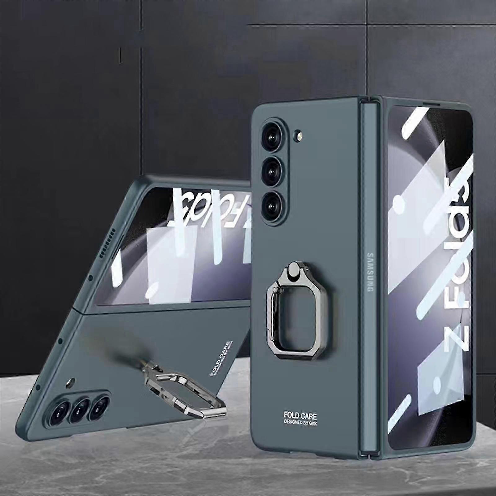 Z Fold 5 Case Built in Screen Protector,Heavy Duty with Rotation Ring Kickstand Magnetic Car Mount Full Body Shockproof Protection