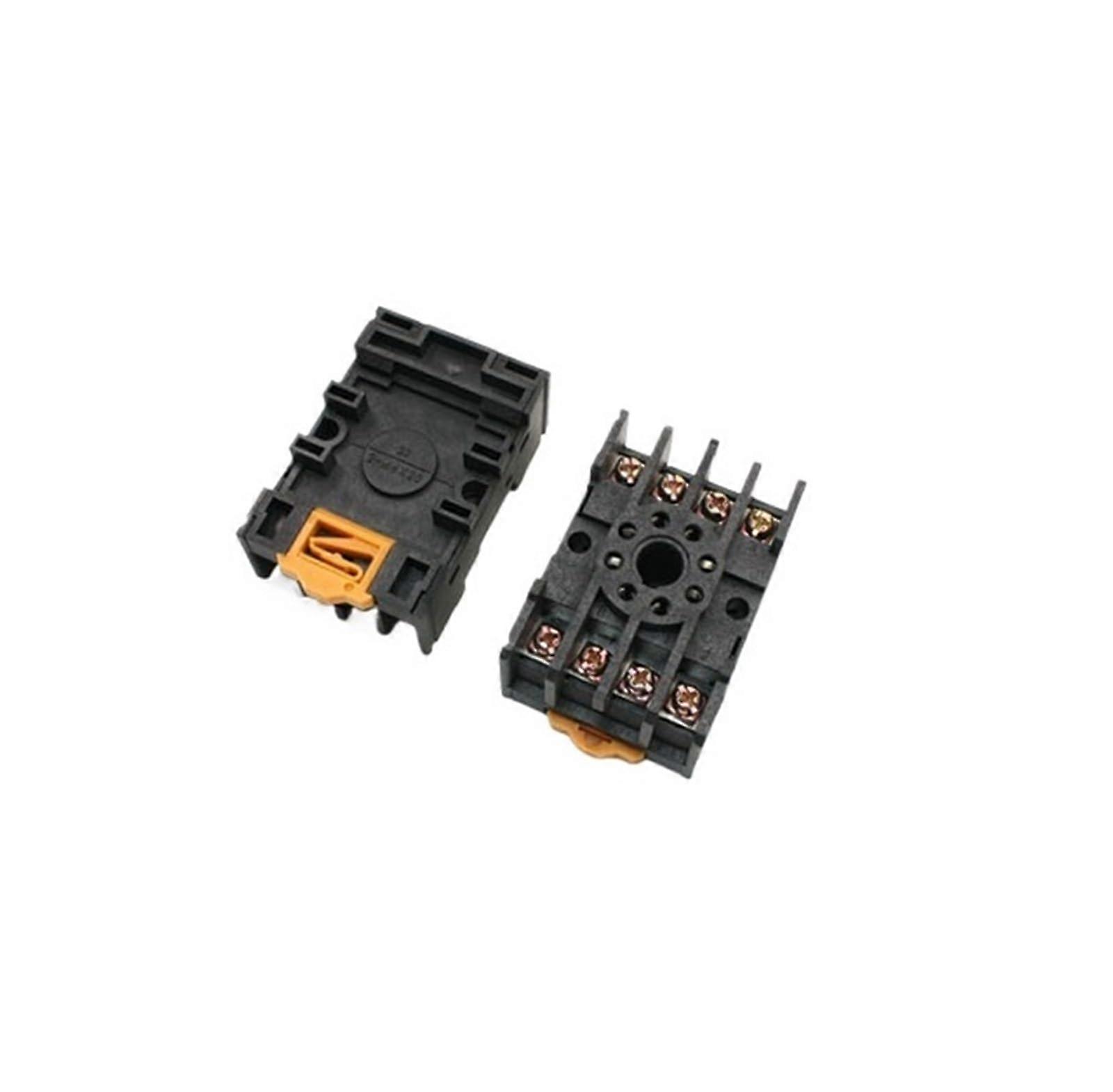 10A 250VAC 2-Series Relay 8-Pole 35mm DIN Rail Socket Mount PF-085A Pack of 5 Units