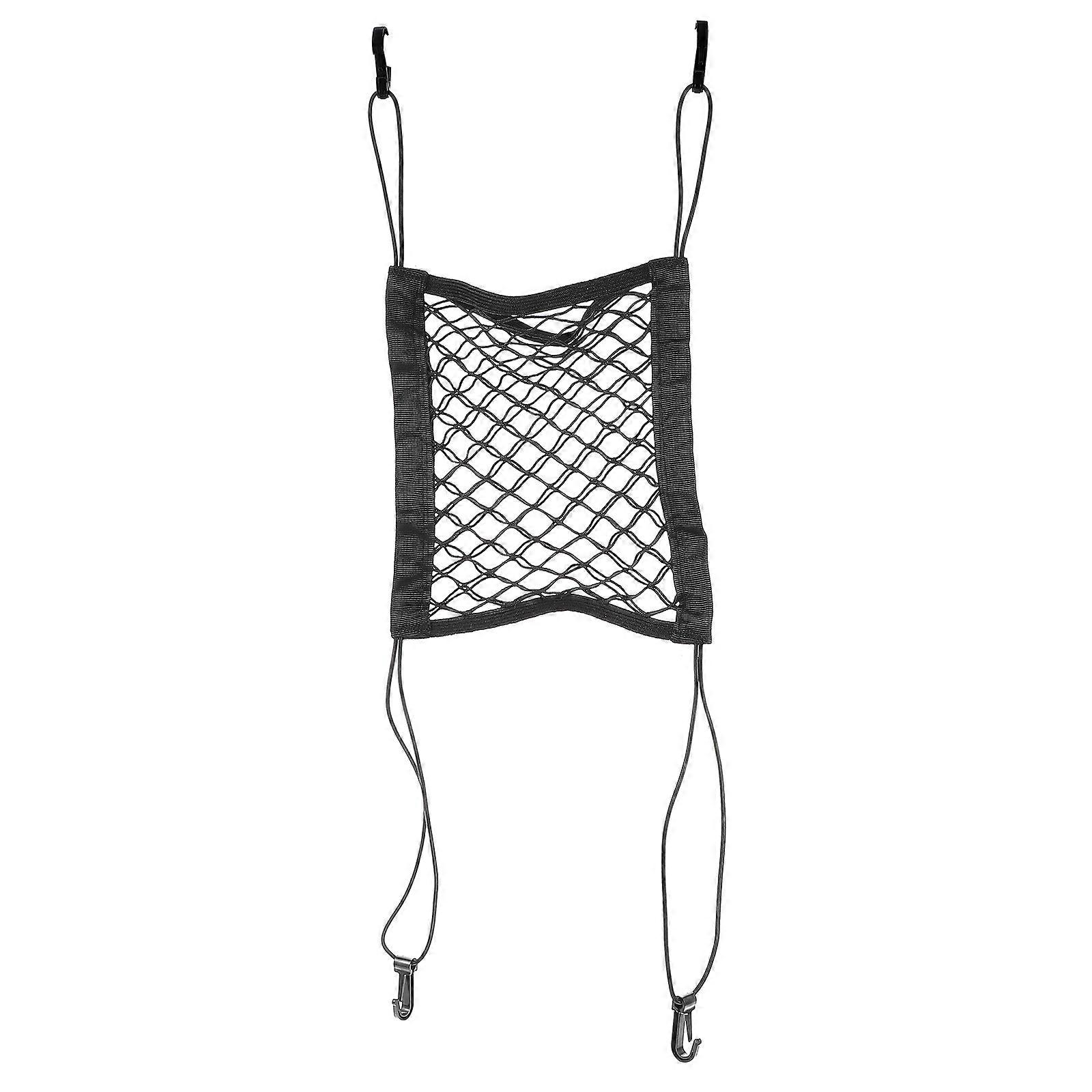 Portable Car Seat Back Net Bag Lightweight Elastic Mesh Organizer for Phones, Wallets, Umbrellas, Compatible with SUVs and Vehicles