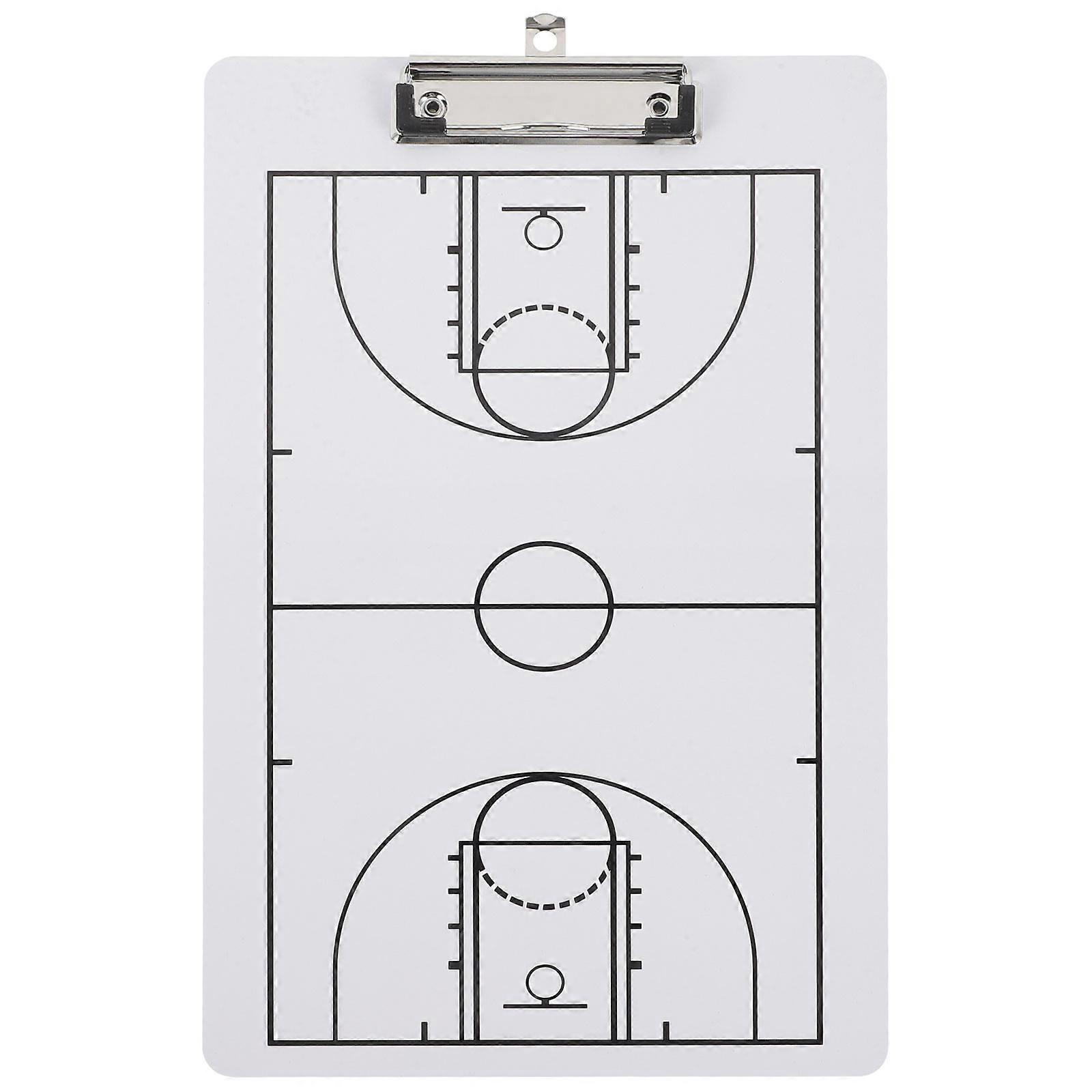 Double Sided Basketball Tactical Board, Reusable Writing Clipboard, Lightweight and Portable for and Competition