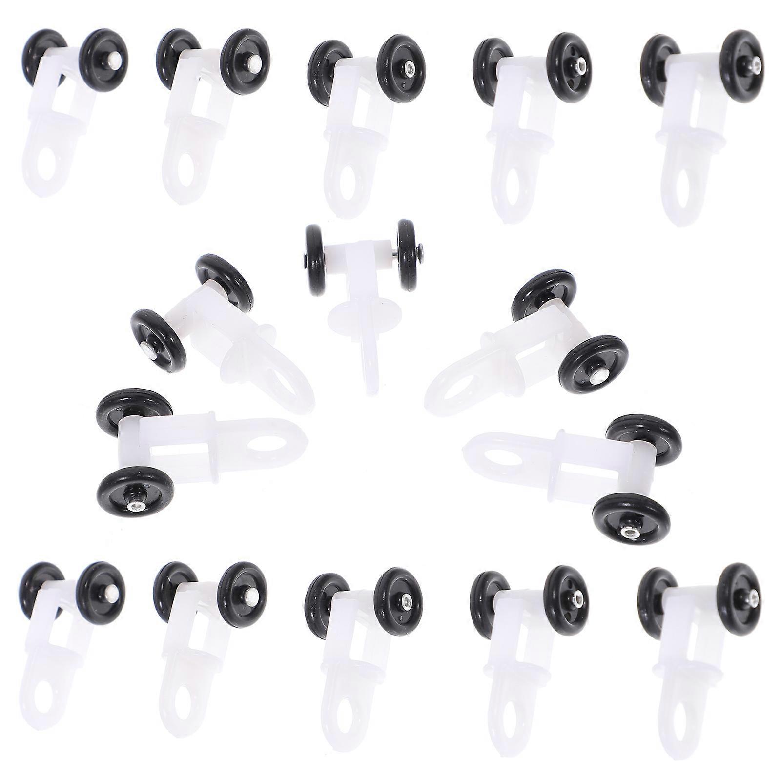 Curtain Track Slider Roller Use Circular Straight Random Color 1.4×0.8×0.5in 100Pcs