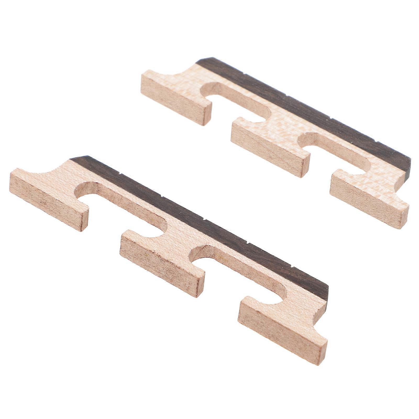 2pcs Banjo Replacement Bridge   Durable Hard Maple & Sandalwood for Stable Tone Transfer, Professional Design String Accessory