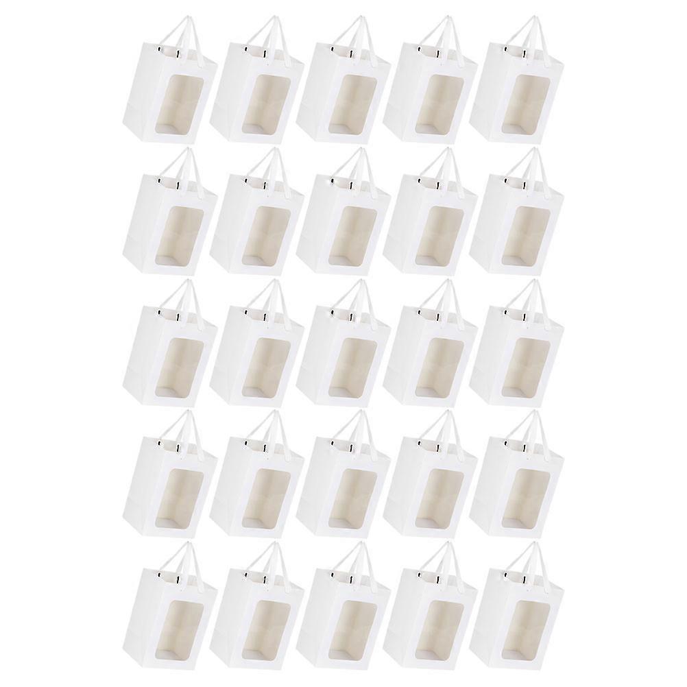 Party Favor Bags Paper Bag Bouquet Bags present Wrapping Party Favors Flower Presentation Rectangular Simple Design General Users 25Pcs