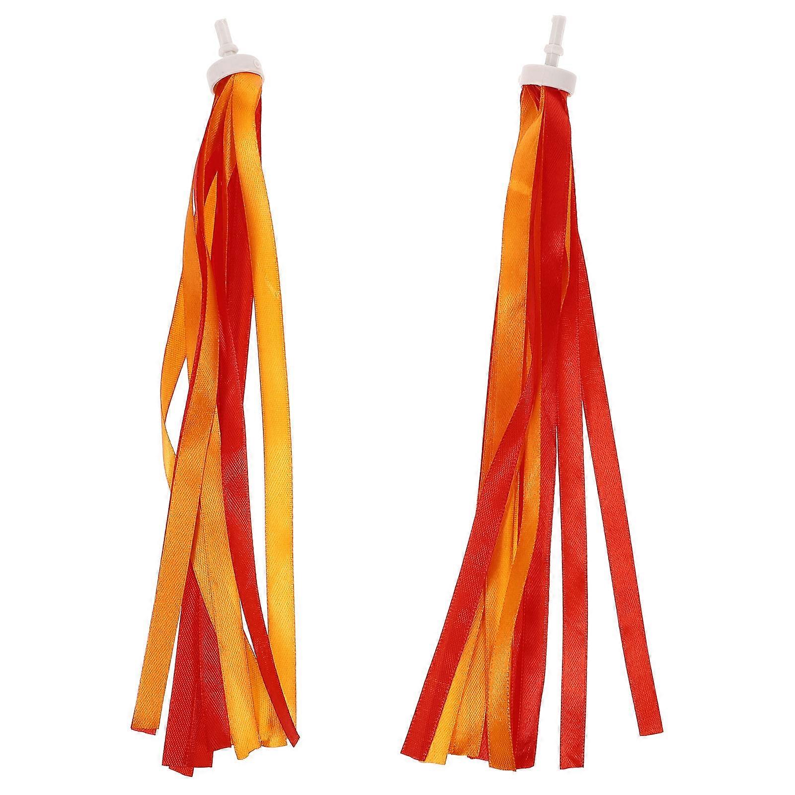 Bike Handlebar Streamers Durable Decorative Tassel Ribbons for Bikes Scooters Easy Install Wind Flowing Design