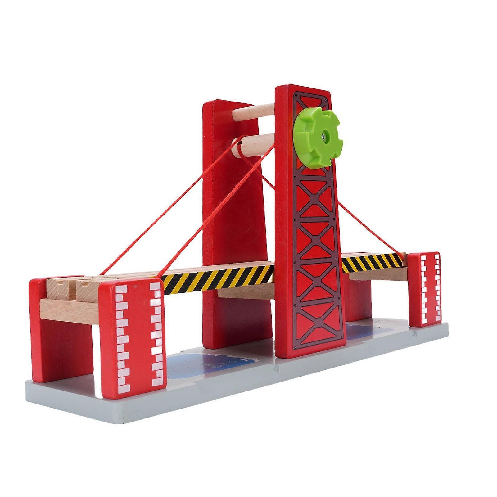 Holz Bridge Gleis Set for Beechwood Railway Accessory, Creative Wooden Train Bridge with Scenic Pieces, Compatible with Kids' Imagination