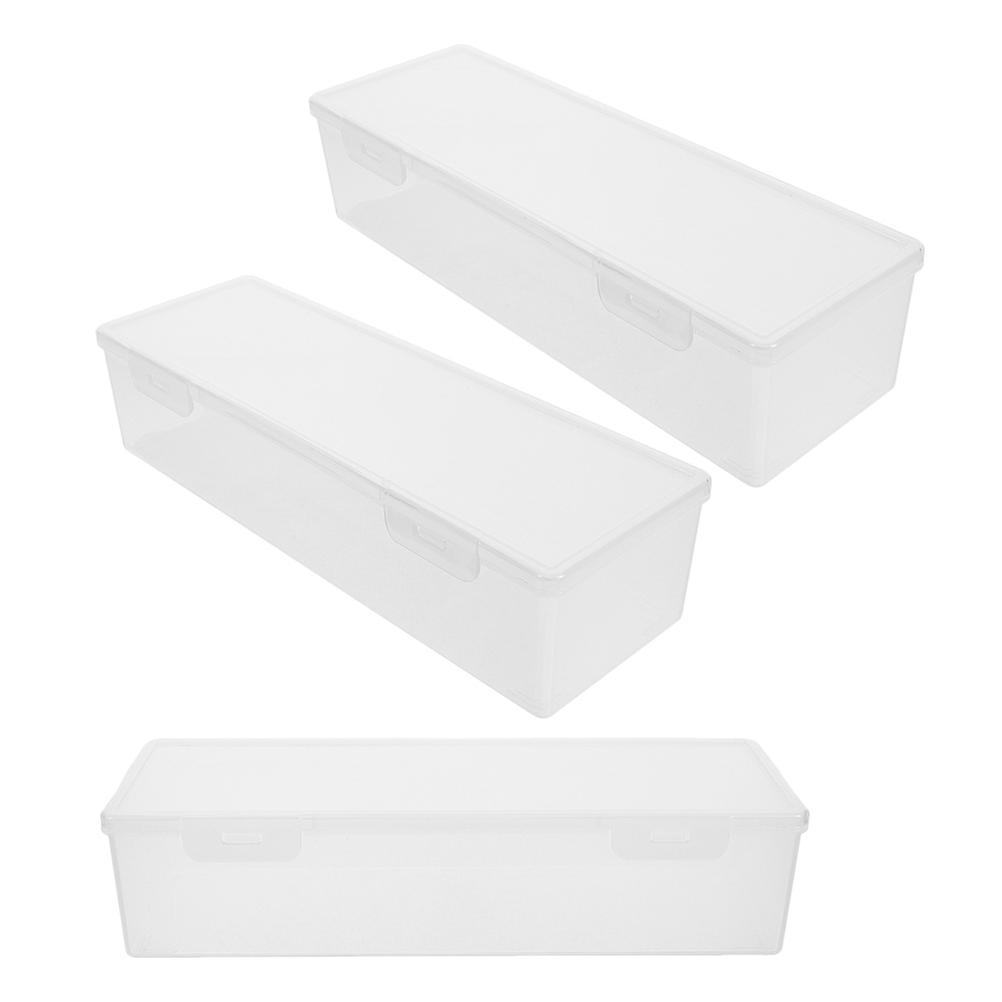Food Containers For Fridge Pasta Storage Box Rectangular Shape Simple Design Household Users 3Pcs