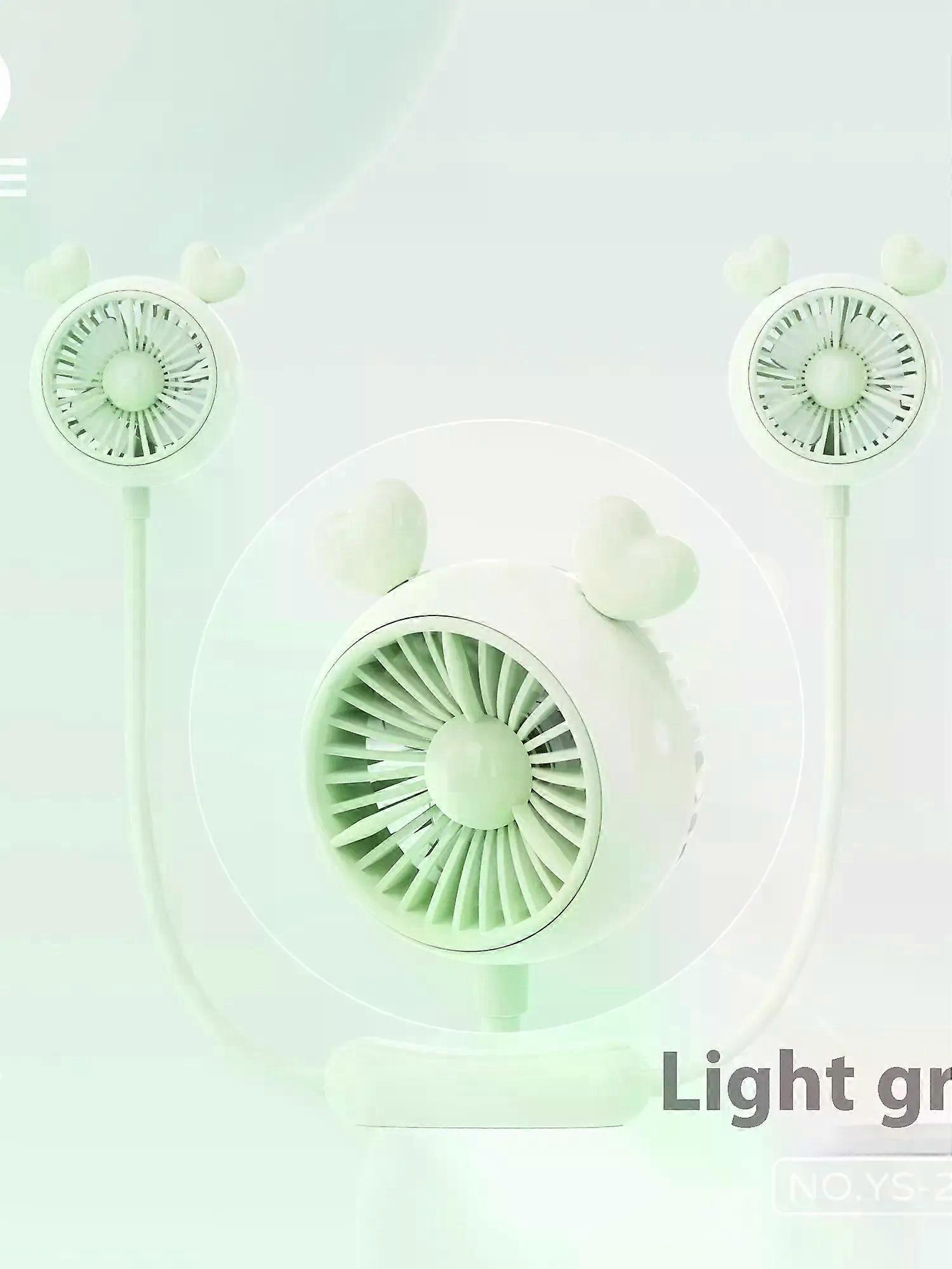 Double-Headed Hanging Neck Fan, Loving, Simple Model, Adjustable Any Angle, Three Levels of Strong Wind, Does Not Take up Space