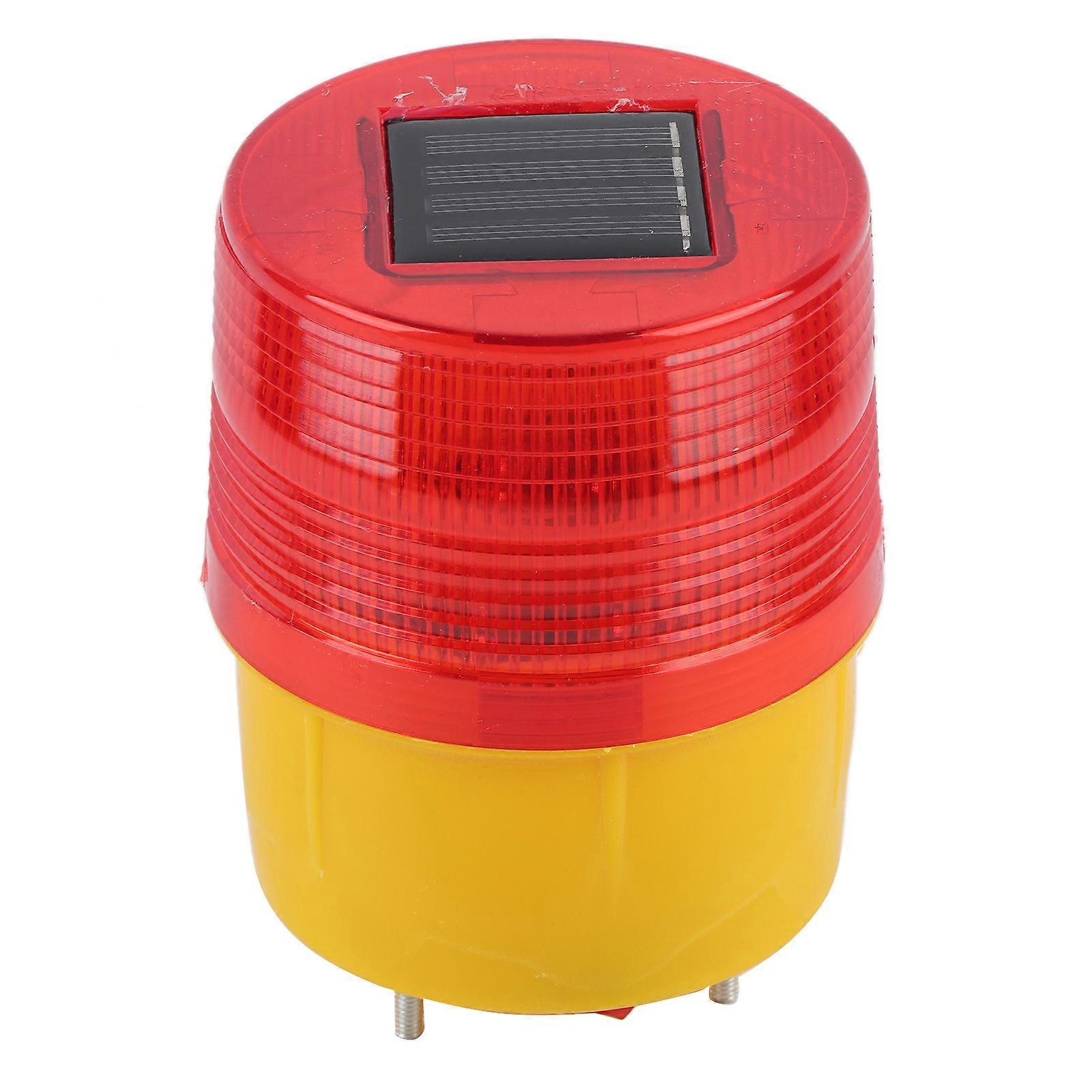 1pc Solar LED Emergency Warning Flash Light Alarm Lamp Traffic Road Boat Red Light