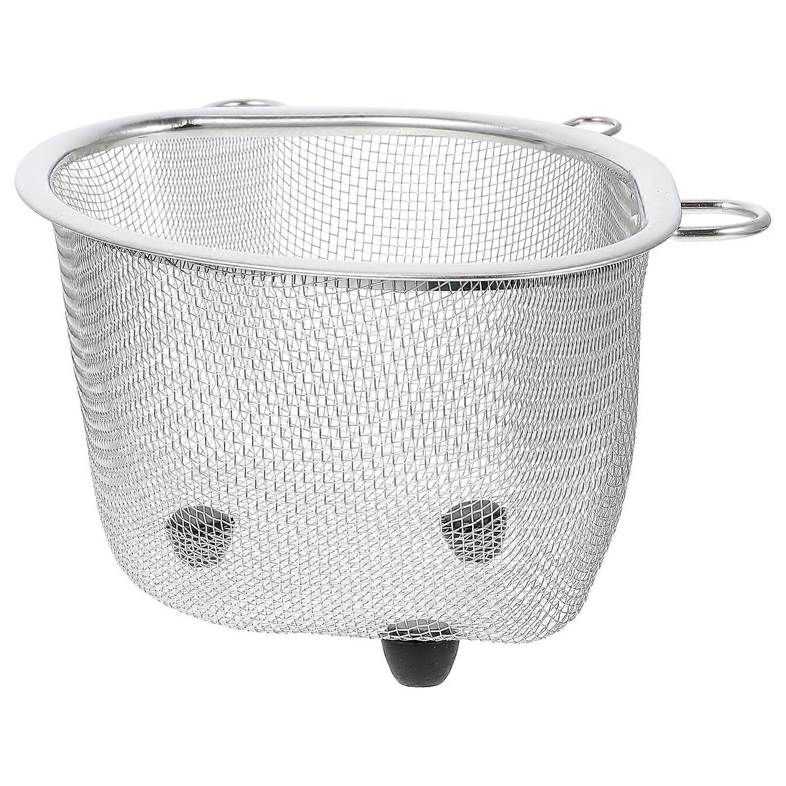 Stainless Steel Kitchen Basket 1Pcs Silver Rustproof Storage Holder for Sink Storage Use