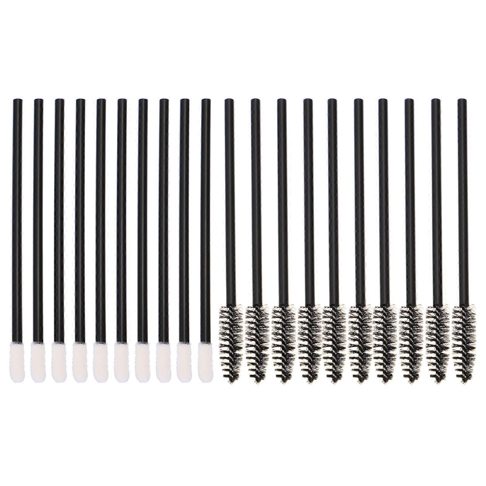 Cosmetic Tools with Soft Bristles for Makeup 100pcs Black Eyelash Brushes and Lip Gloss Applicators