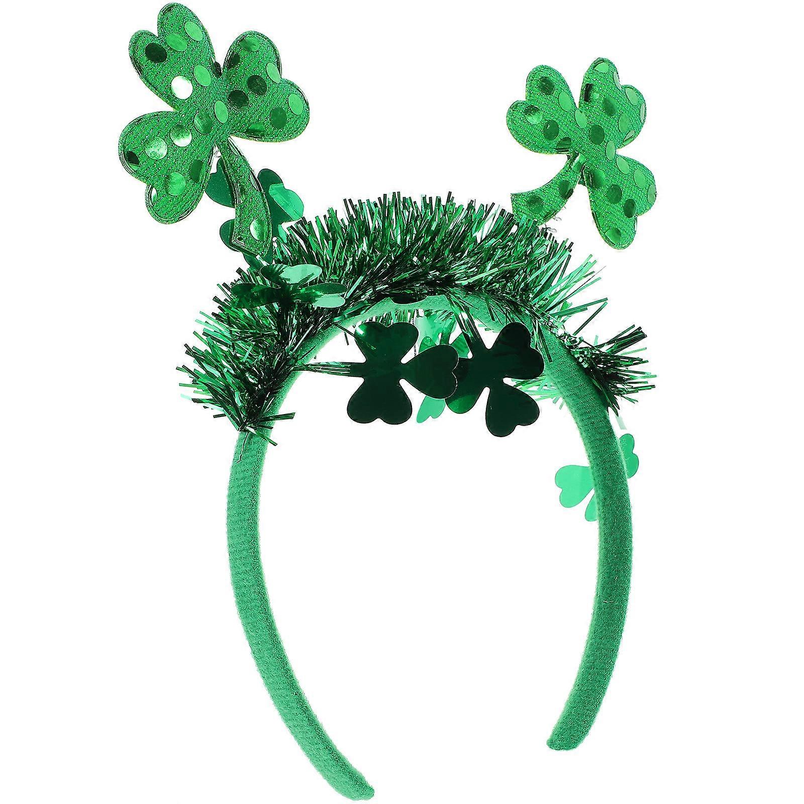 Festive Clover Hair Clasp Headband Comfortable & Colorful Irish Themed Accessory for St. Patrick’s Day, Masquerades, and