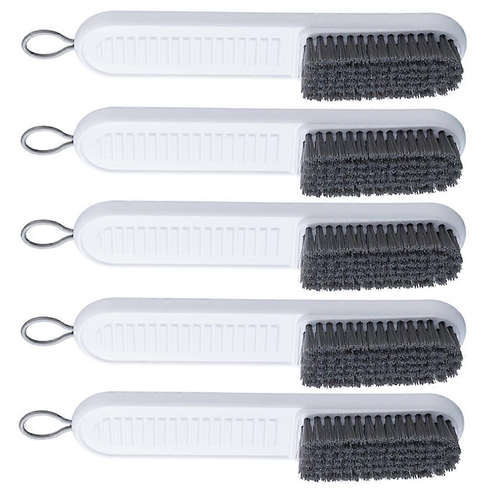 Multipurpose Cleaning Brush for Shoes with Long Handle Made of Stable ABS Material 5 Pcs White