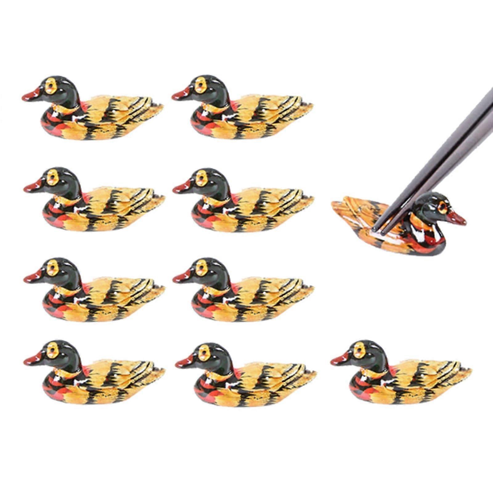 Ceramic Chopstick Holder for Kitchen and Restaurant Tableware, Easy Clean, Yellow 8x1.7x3cm