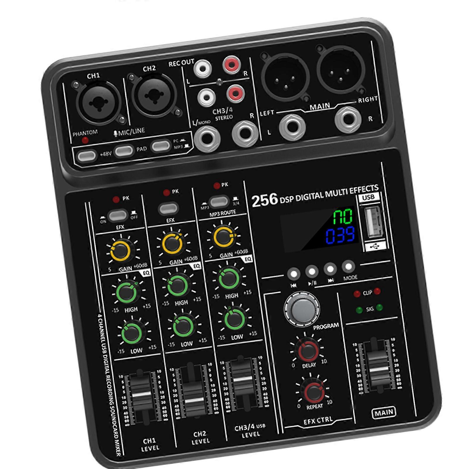 Portable Mixing Consoles Audios Mixer Wireless Connecting DSP Enhances Sound USB Audios Interfaces Playbacks Multicolor
