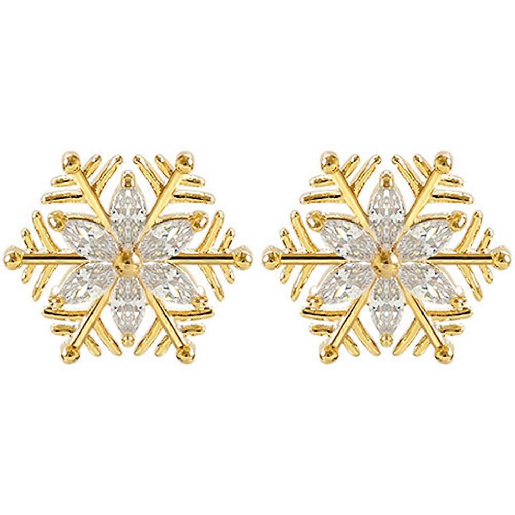 Holiday Earrings Stud Earrings Snowflake Design Daily Decor Party Banquet 1 Pair