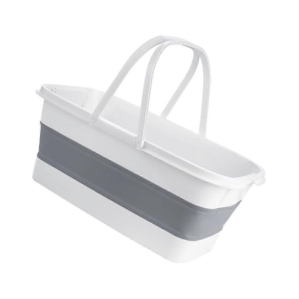 Portable Collapsible Sink with Handle for Home Use Made of PP White Color 1 Piece