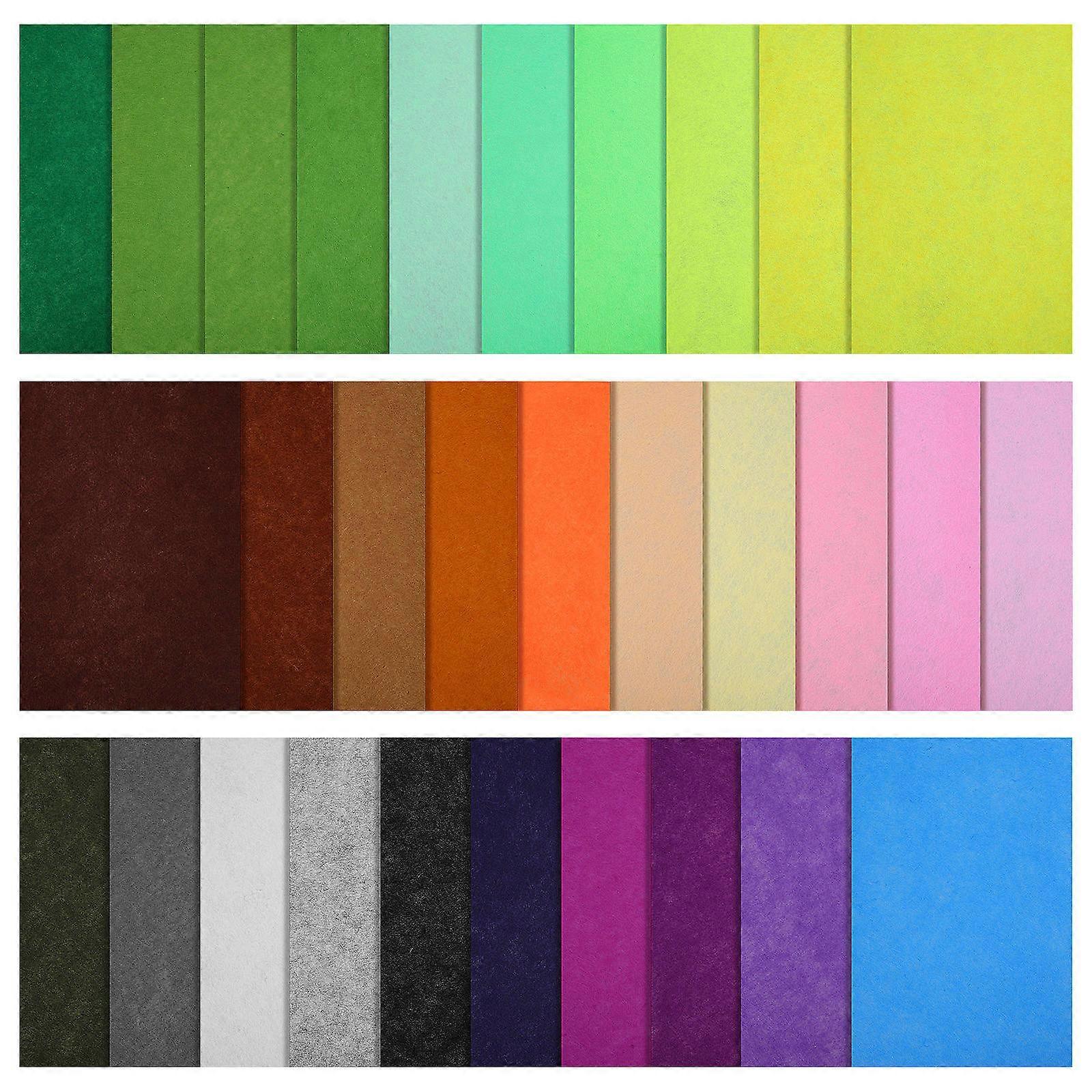 Assorted Color Felt Fabric Sheets for Sewing Crafts 60Pcs Set