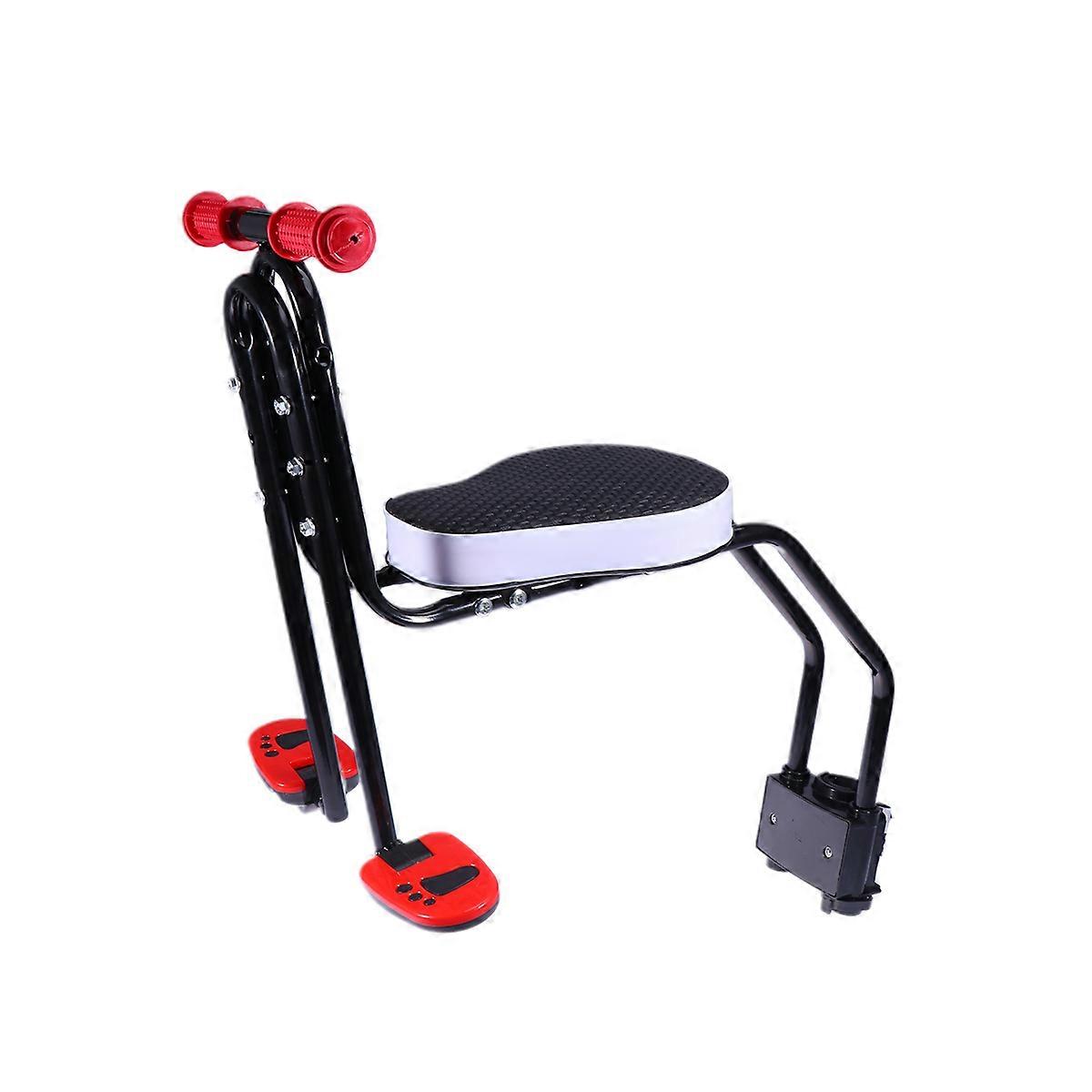 Durable Steel Children Bike Seat with Soft Cushion and Foldable Pedals for Safe Riding Enjoyment