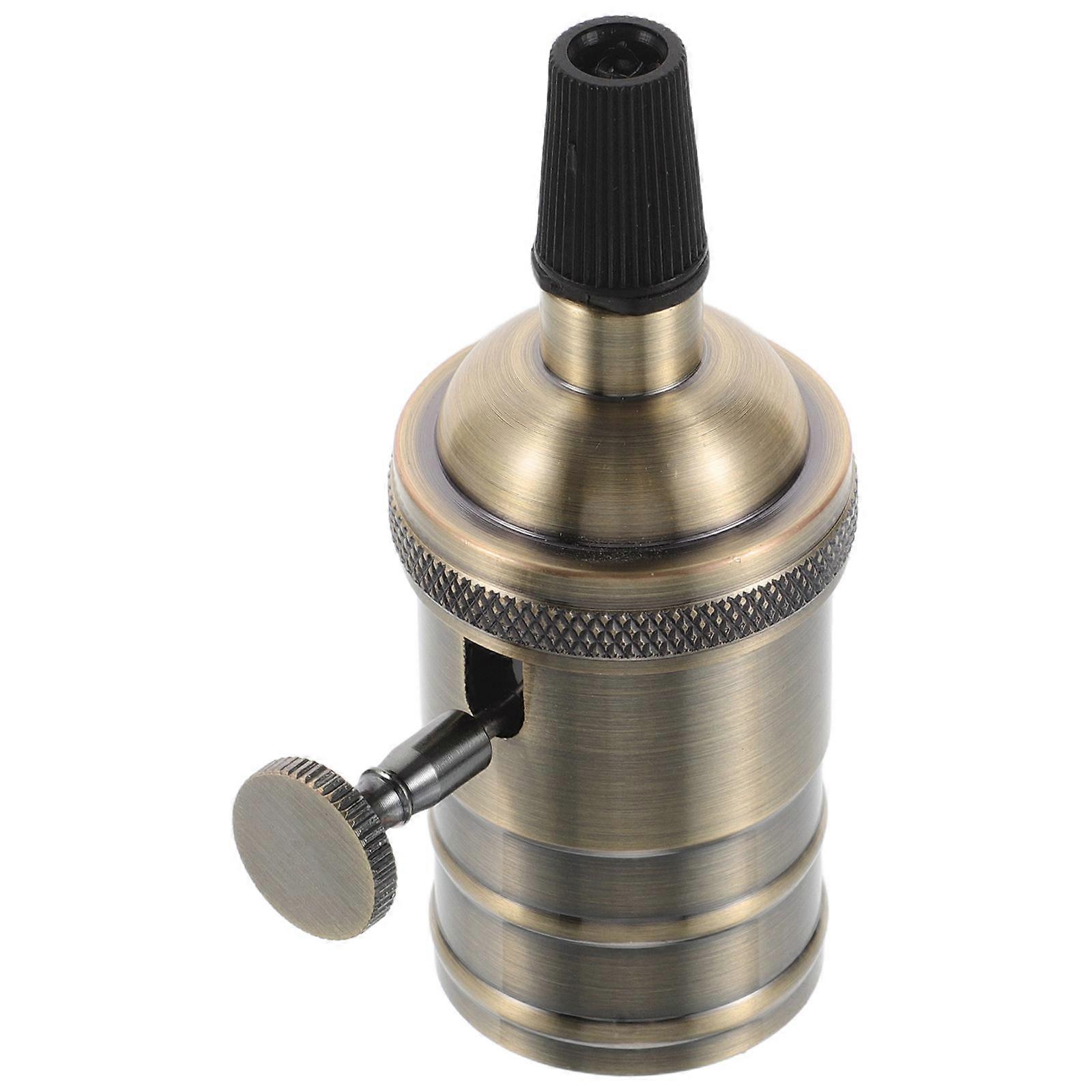 E27 Screw Base Lamp Sockets with Turn Knob Switch 1 Set Light Repair Kit for DIY Project Retro Pendant Bulbs