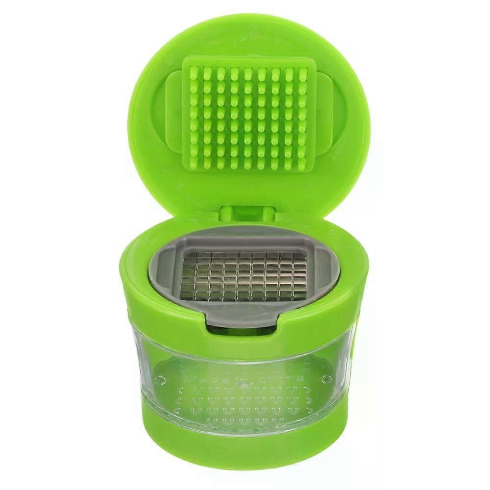 Garlic Press, Compact Multi-function Kitchen Hand Tool for Grinding, Pressing & Chopping