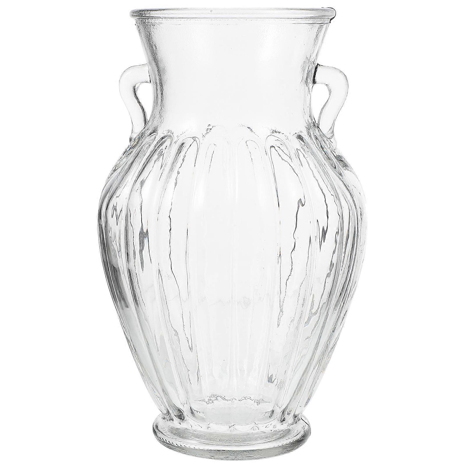 Clear Flower Vase Flower Arrangement Container Desktop Glass Vase Vintage Vase