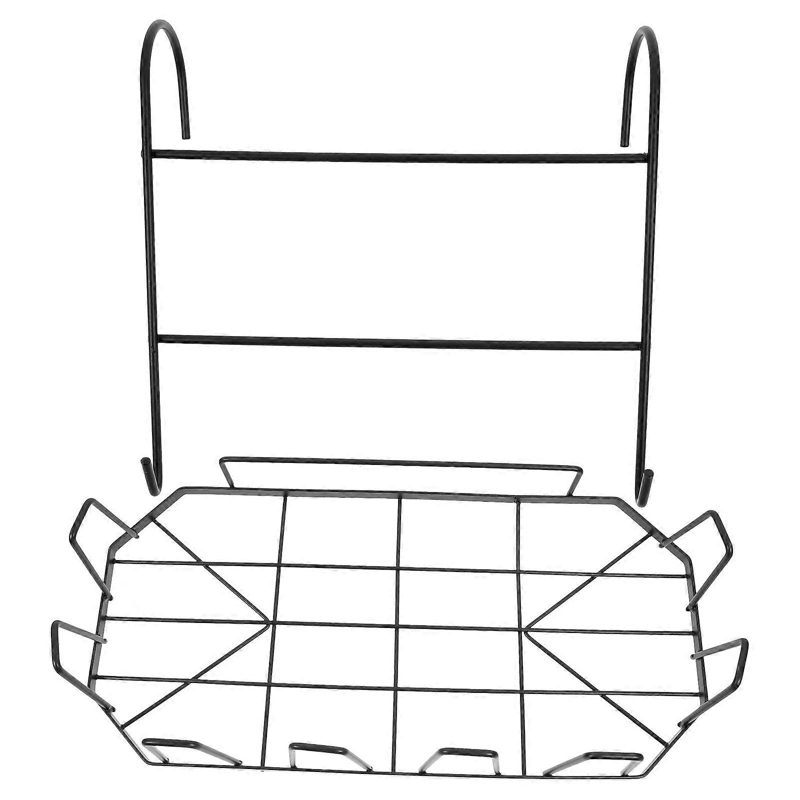 Black Iron Drying Rack for Clothes Shoes and Socks Save Space with Strong Construction 12.5x8.3 Inches