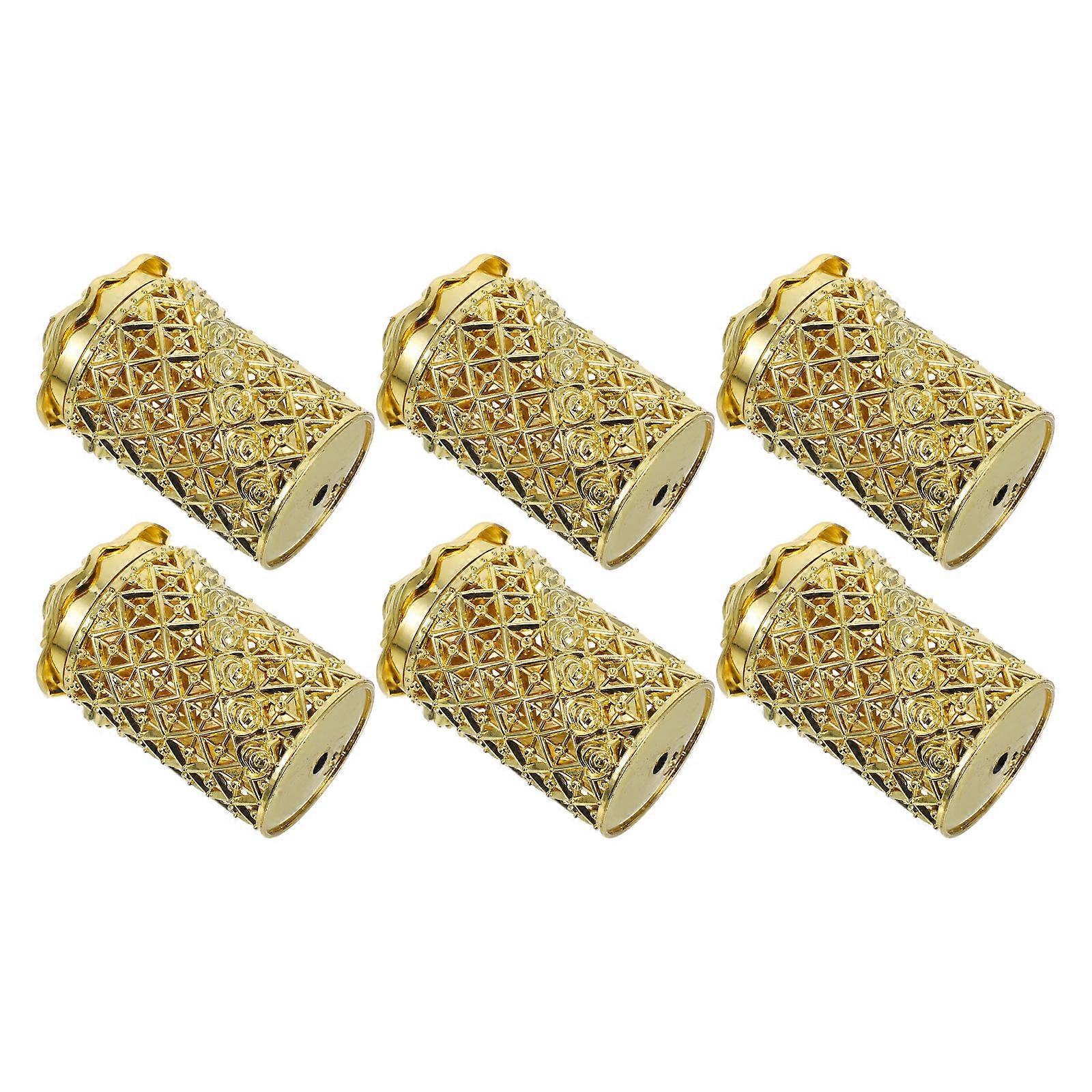 Small Candy Box Elegant Rose Shape Golden Wedding Favors Container Decorative Item 9.00X5.00X5.00CM 6Pcs