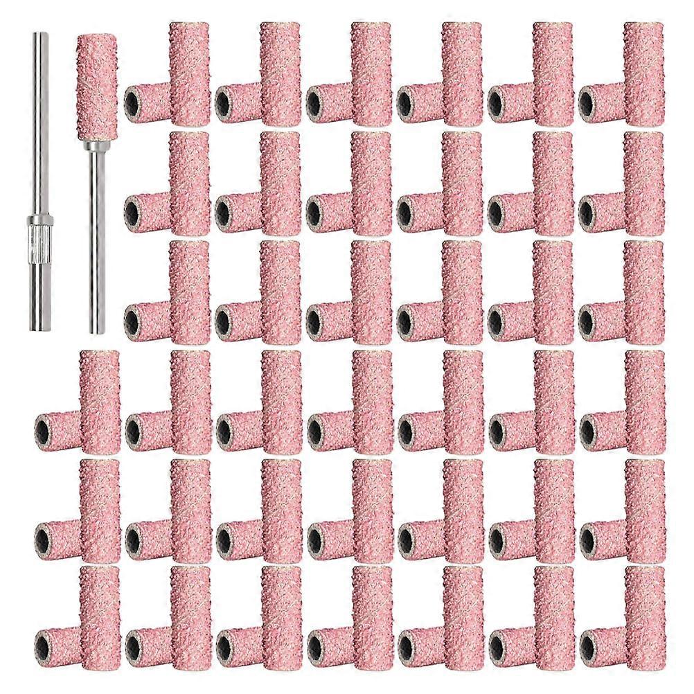 Professional Nail Drill Bits Sanding Bands for Home Care Travel Round Shape Stable Rotation Removal 100Pcs