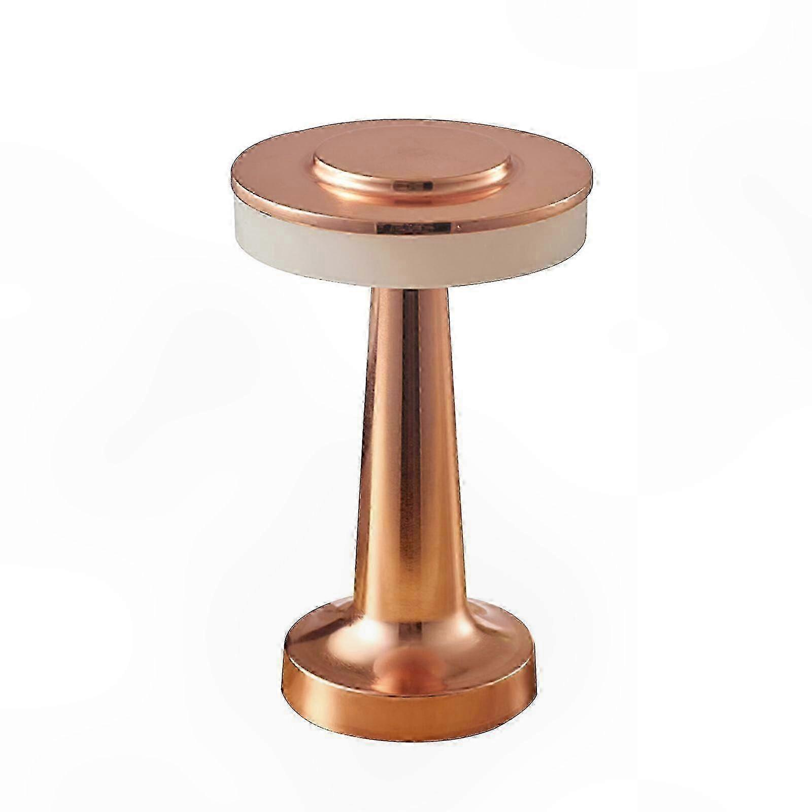Adjustable LED Table Light with 3 Color Settings, Dimmable, Long Battery Life, Rose Gold Finish