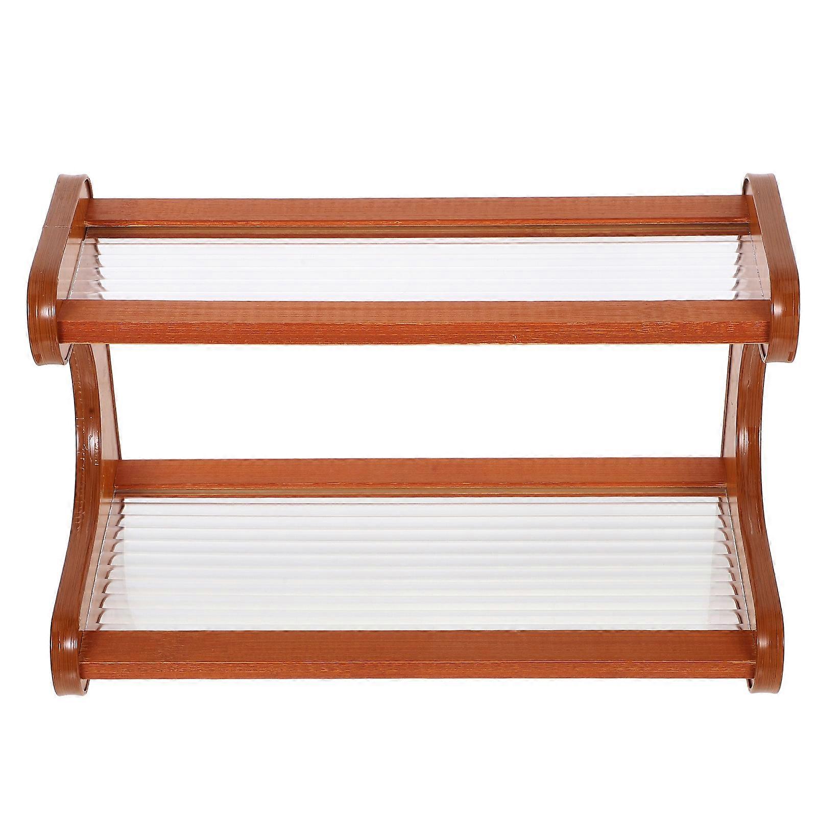 Desktop Storage Shelf Double Organizer for Office, Dormitory, Home – Efficient Desk Rack for Cosmetics, Books, Stationery with Modern Sleek Design