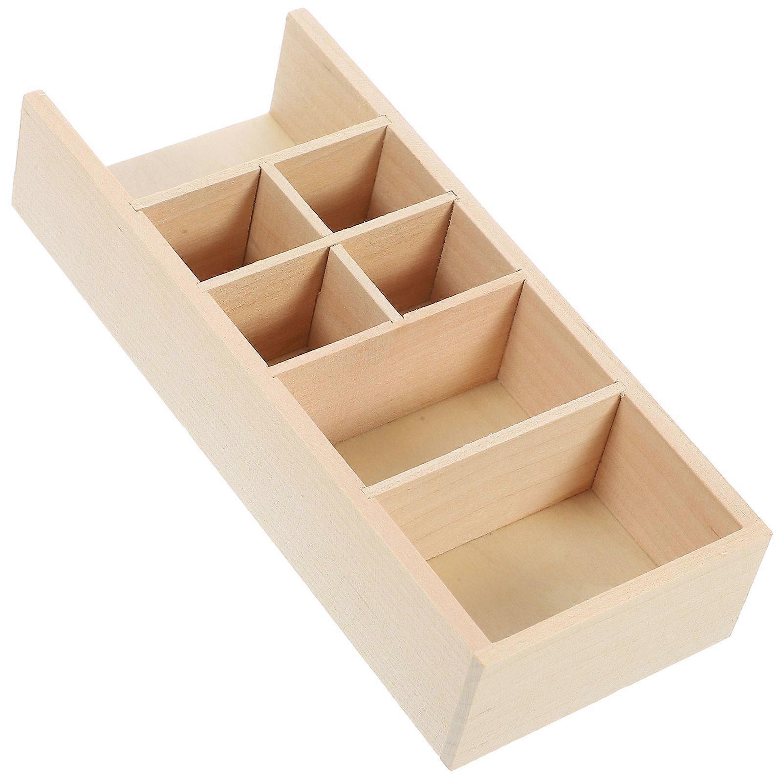 Miniature Wooden Cabinet Model For Dollhouse Storage Use Light Yellow Color 1Pcs