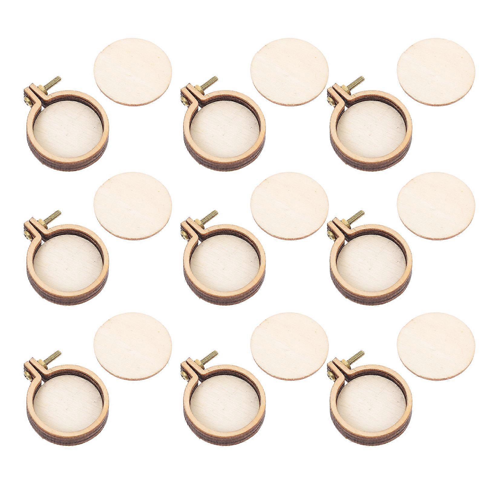 Mini Embroidery Pendants for DIY Jewelry Making with Synthetic Material Multi Color 20 Sets