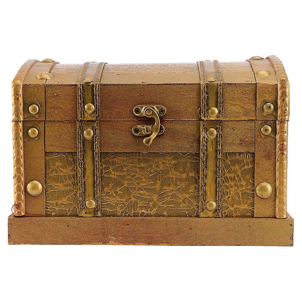 Retro Jewelry Storage Box For Home Use Rectangular Shape Perfect For Space Saving With Wooden Material 1Pcs