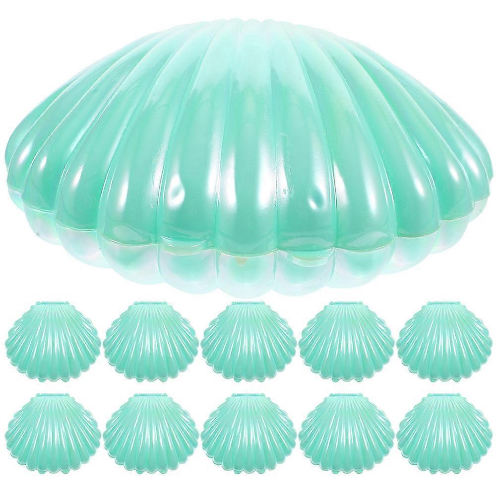 Seashell Shaped Candy Boxes for Party Favors and Decor Green PP Material Lightweight and Durable 20 Pieces