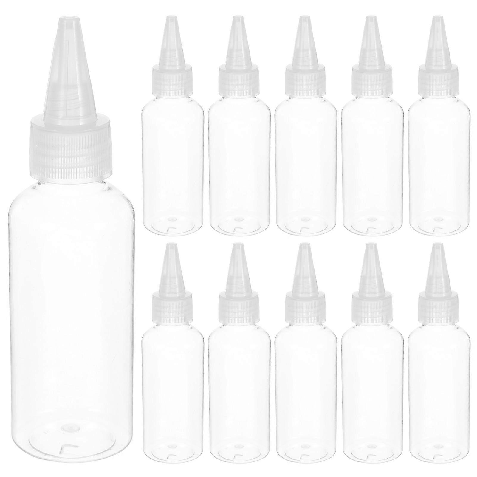 Clear Plastic Squeeze Bottles for Storage with Pointed Mouth 60ml Portable and Reusable Pack of 30