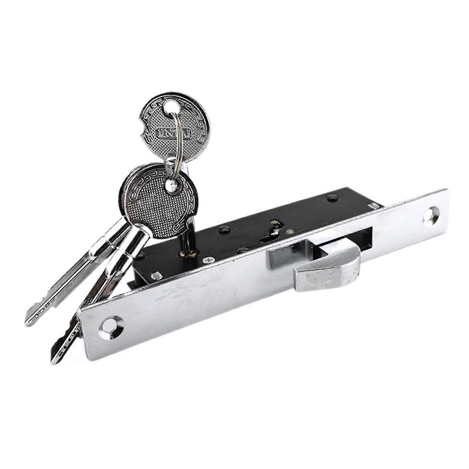 Sliding door lock zinc alloy window locks security wooden gate floor lock with cross keys 1pc