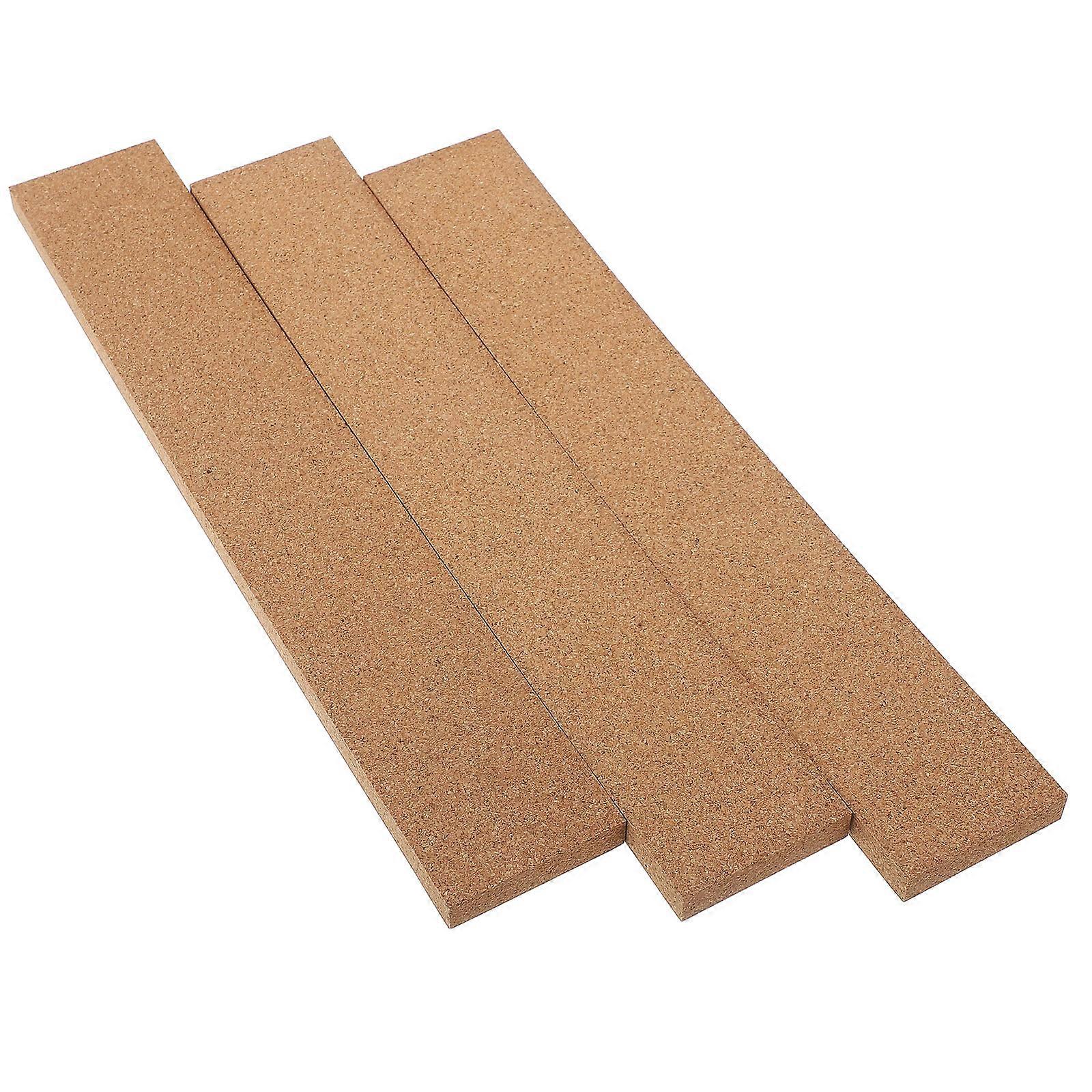 3pcs Coffee Cork Strips with Strong Adhesive Backing for Wall Decoration and Office Organization