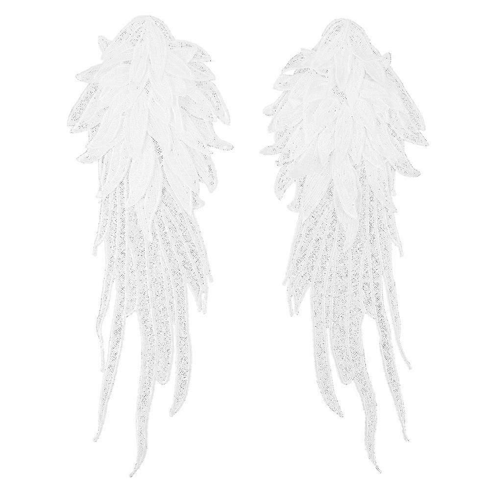 Embroidered Applique Wing Shape Diy Projects Personalization Polyester Yarn 1 Pair