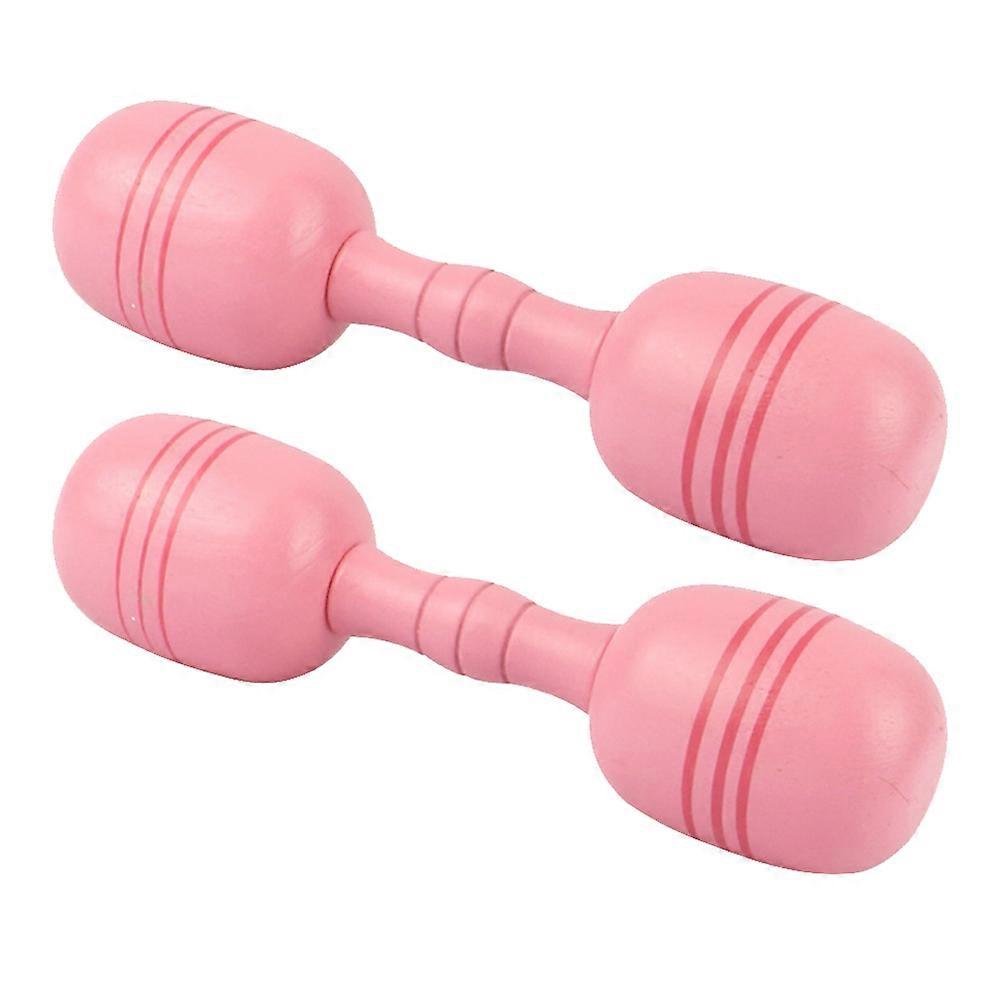 Pink Durable Plastic Dumbbell for Kids Ideal for Playing and Exercise Toys to Enhance Coordination 300g