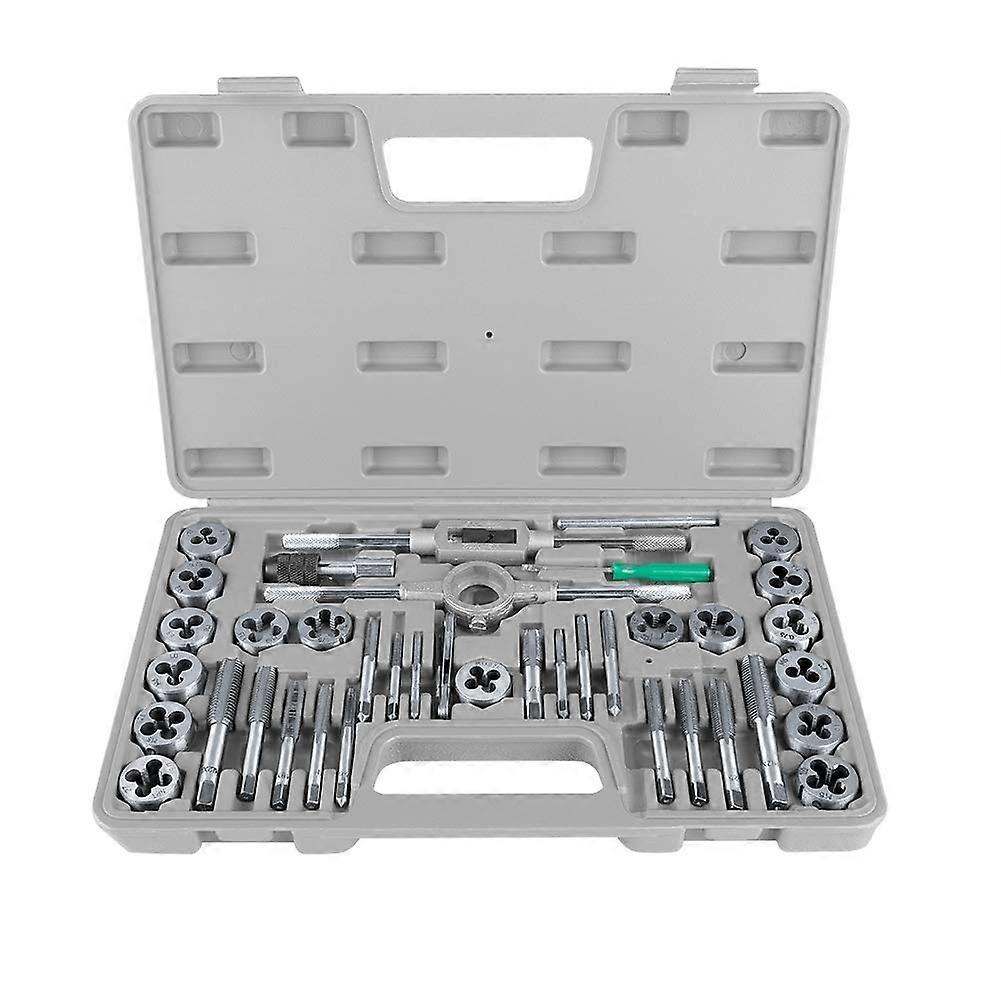 M3M12 Thread Cutting Set 40Piece Screw Nut Tap and Die Set with Thread Gauge