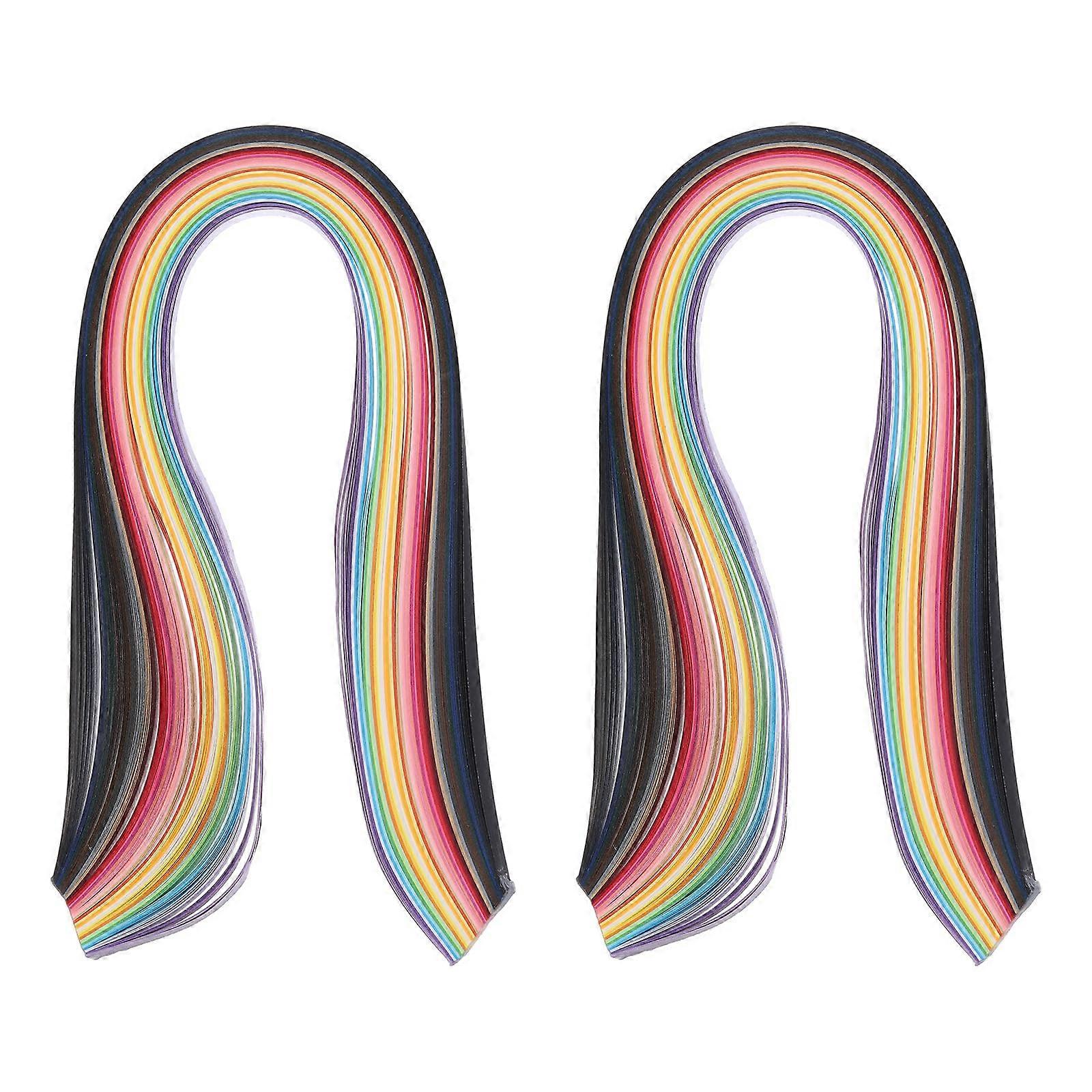 Quilling Strips Paper Pack of 360, 3/8 Inch (10 mm) x 54 cm, 36 Color Origami Paper for DIY Crafts and Christmas Projects