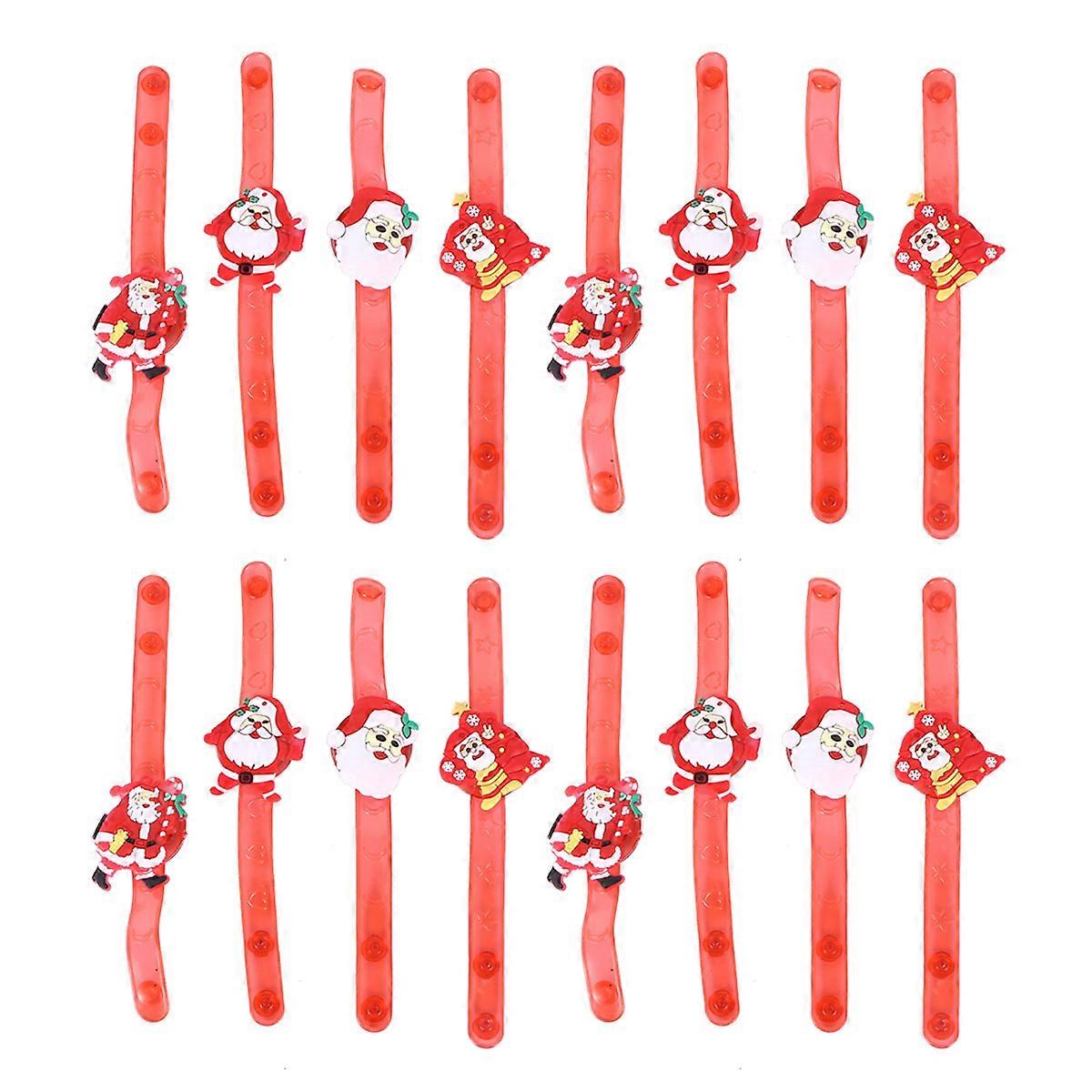 Festival Accessories LED Light Snap Slap Bracelet Colorful Adjustable Suitable For Night Activities 30 Pcs
