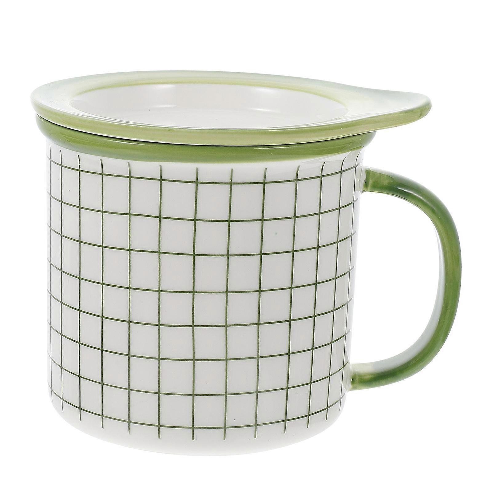 Ceramic Water Cup Set For Daily Use And Home With Green Color To Store Liquids 1 Set