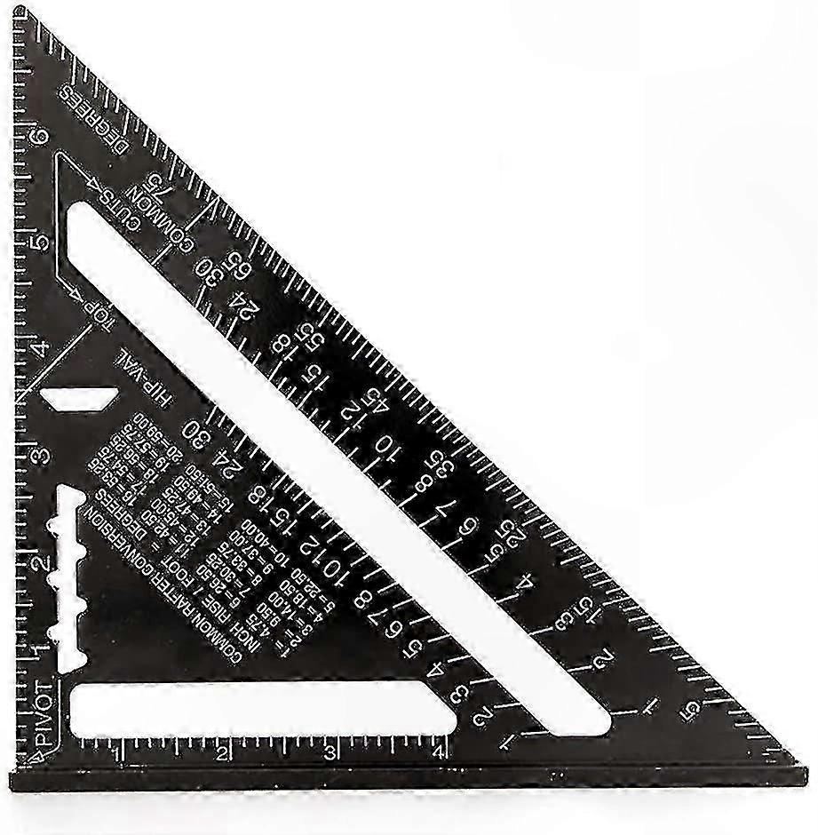 Aluminum Triangle Ruler, 7 Inch Protractor for Carpentry, Framing, Roofing, and Construction Projects