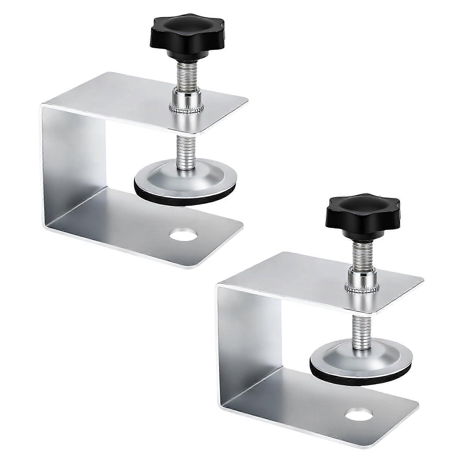 Adjustable U-Shaped Furniture Mounting Clip, Rust-Free Shelf Bracket, Zinc-Plated Drawer Front Stabilizer Clamp for Wood Projects